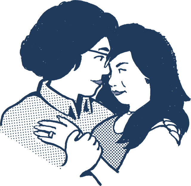 Kathryn and Josue - Illustration by Josue